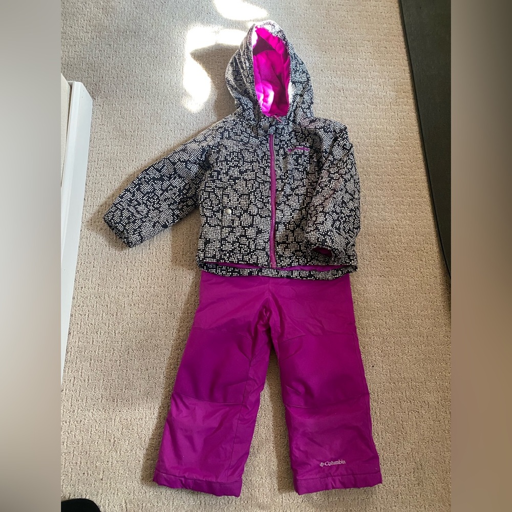Columbia ski snow jacket bibs set 3T